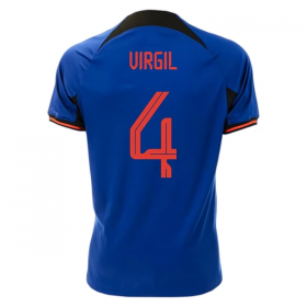 Maillot de Foot Pays-Bas Virgil 4 Extérieur Coupe du monde 2022